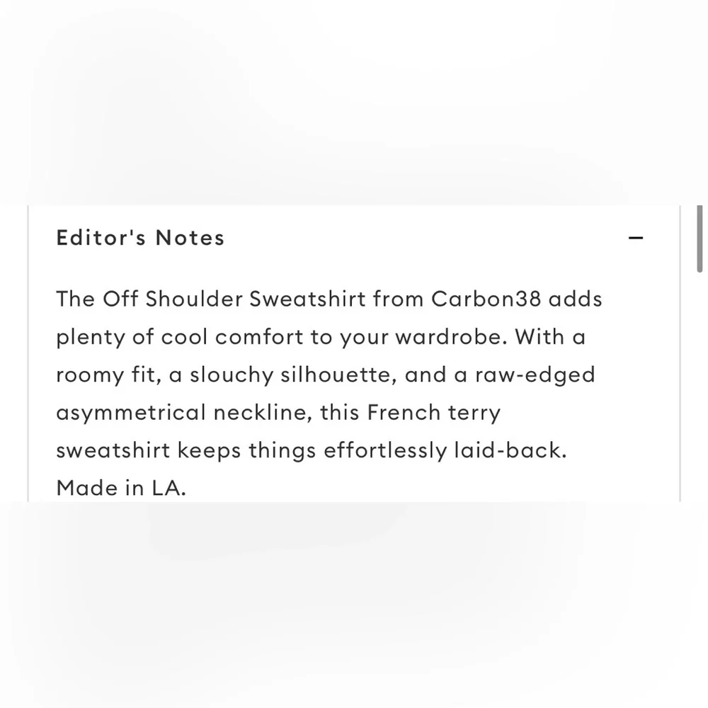 Carbon38 Off Shoulder French Terry Sweatshirt - Green, size Small - Picture 10 of 12